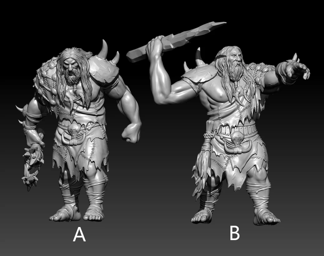 

1/24 75mm Resin Model Kits Primitive Man Giant Figure Unpainted No Color RW-551