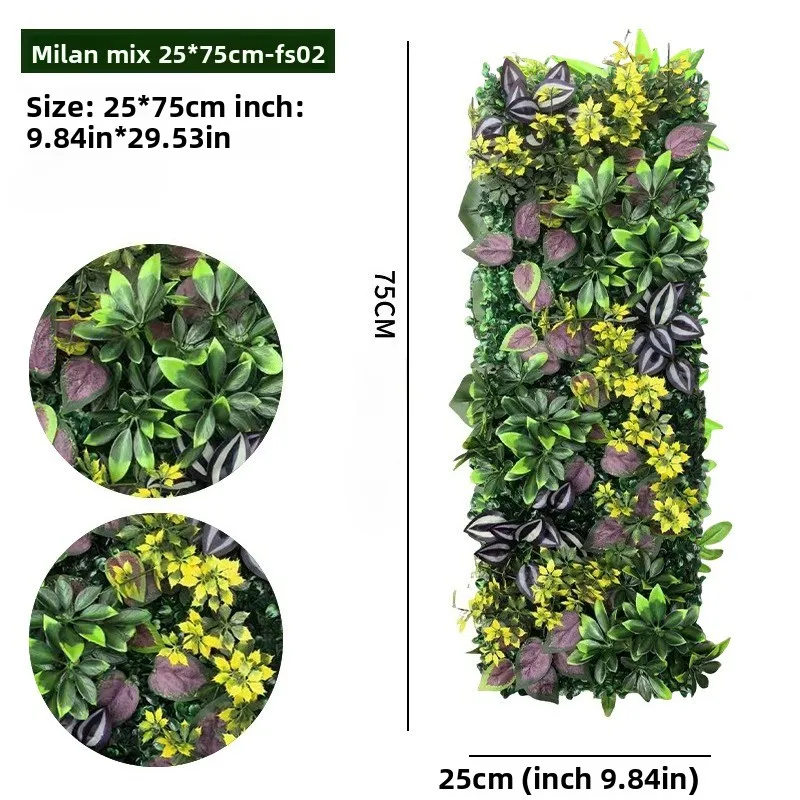 

Искусственная панель-изгородь из травы 75x25 см