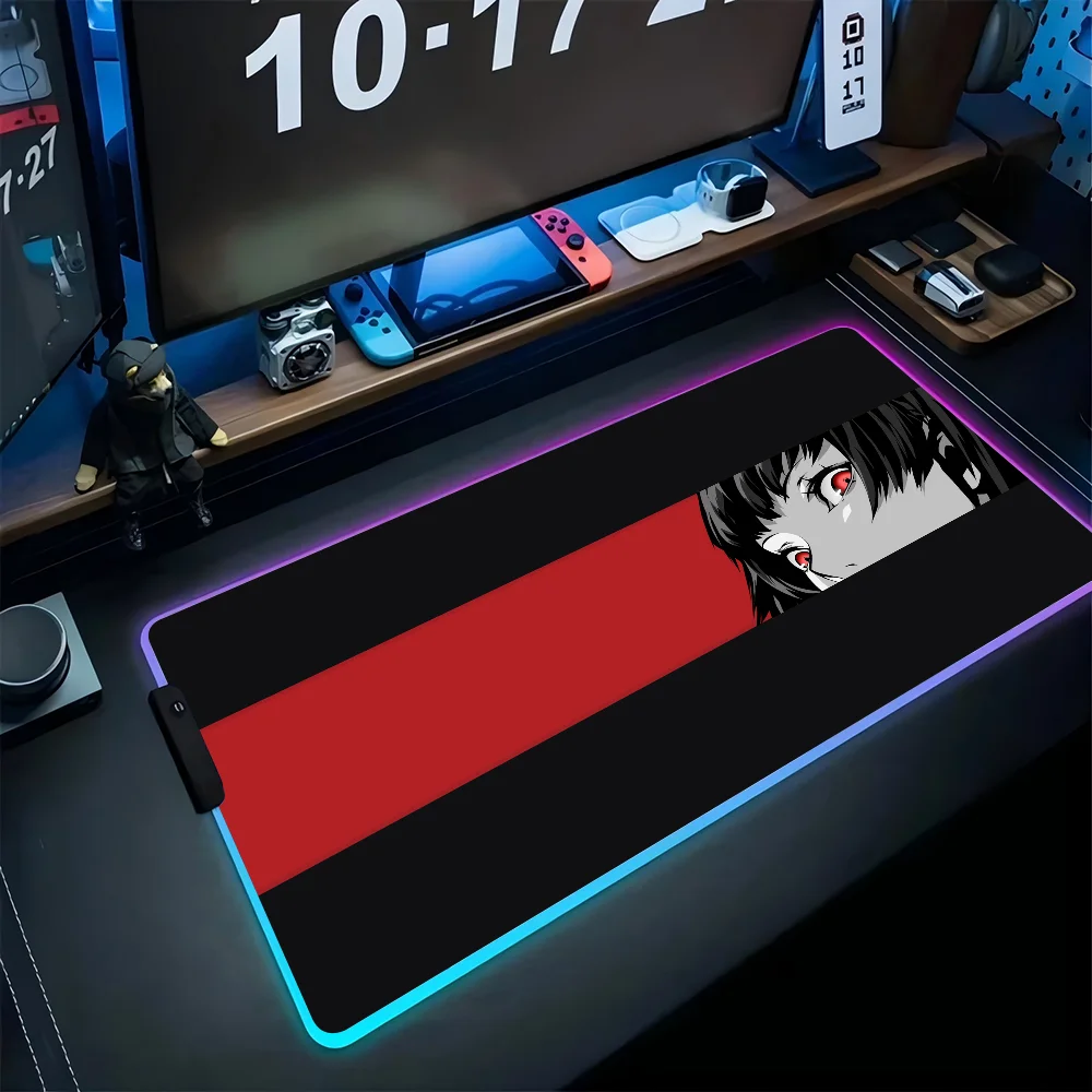 1 шт. игровой напольный коврик P-Persona 5 игровые коврики для мыши XXL RGB HD черная