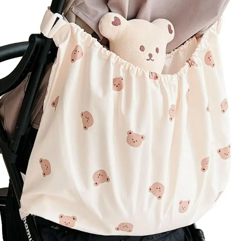 

Baby Stroller Hanging Bag Universal Baby Stroller Organizer Pouch For Mom With Animal Print Multi Purpose Large Capacity
