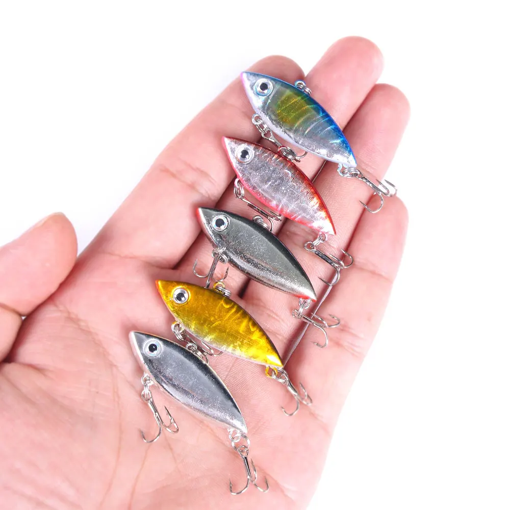 

5Pcs Mini VIB Rattling Fishing Lure Vibration Artificial Plastic Hard 4cm 2.7g Baits Wobblers Bass Crankbait Fishing Tackle