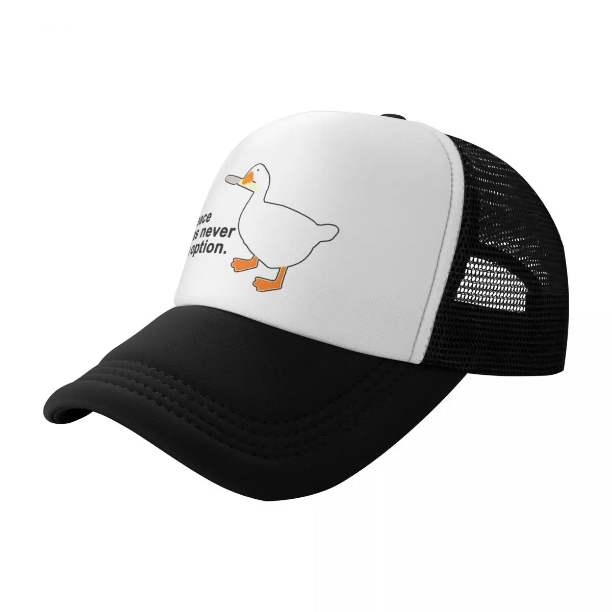 

Peace Was Never An Option - Funny Untitled Goose Game Men's and Women's hats Trucker Hats Golf hip hop Graphic hat