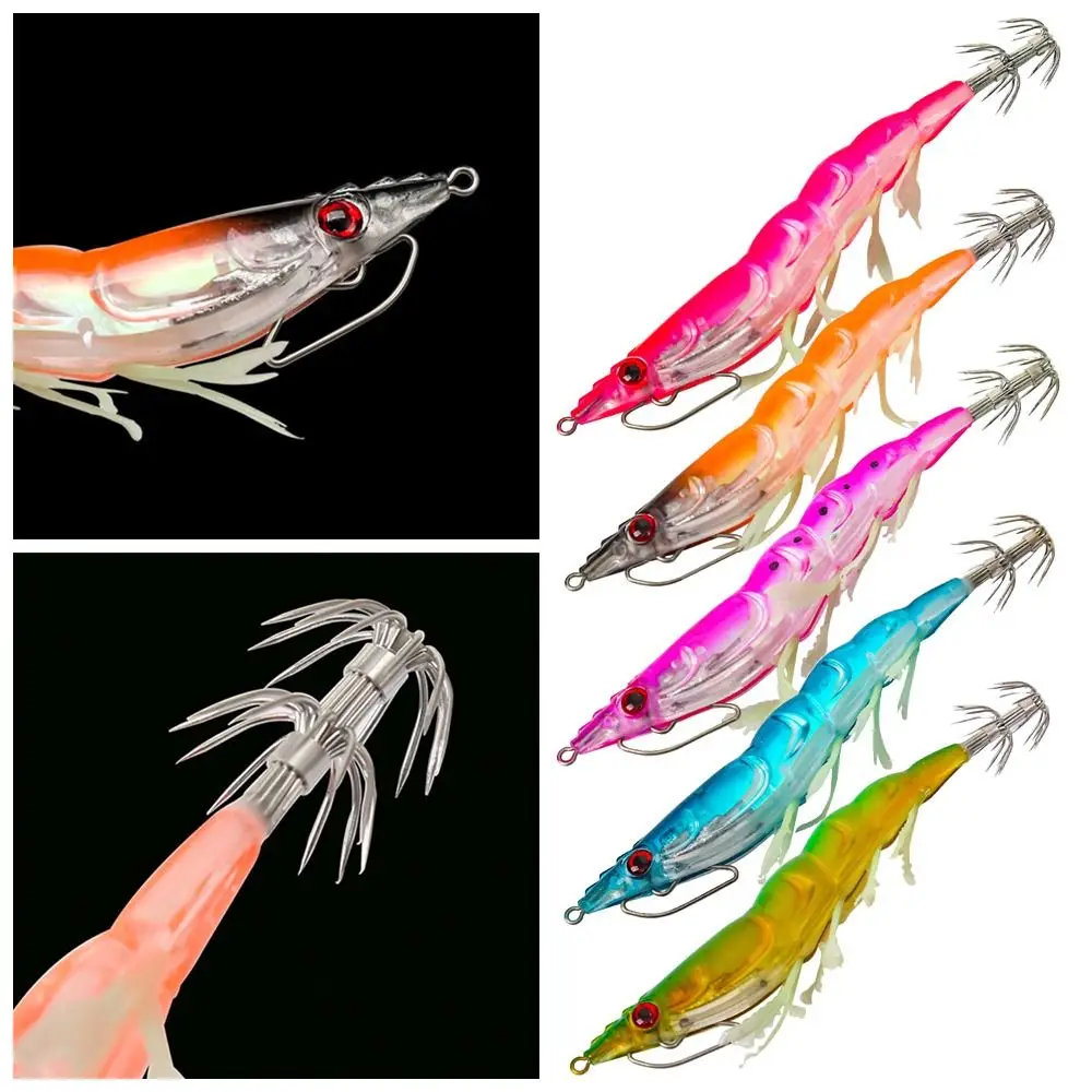 

2022 Jigs Lifelike Lead Sinker weave Squid Hook Octopus Bait Fishing Tackle Wood Shrimp Lures