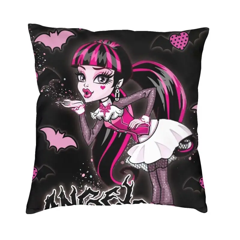 

Чехол для подушки в скандинавском стиле Monster High Draculaura, мягкий чехол для подушки в стиле аниме, декоративный чехол для подушки в спальню