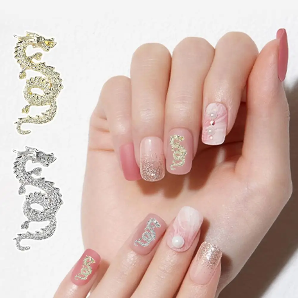 

10Pcs Manicure Decor Functional Solid Three-dimensional for Women National Nail Accessories Dragon Nail Decoration