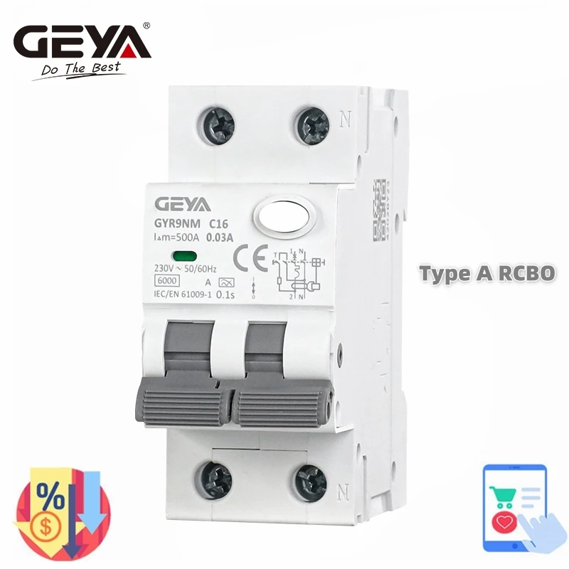 

Автоматический выключатель GEYA GYR9NM 16A 25A 32A 40A