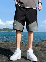 high quality breathable comfortable casual loose sports shorts men home shorts with pocket summer splicing shorts men