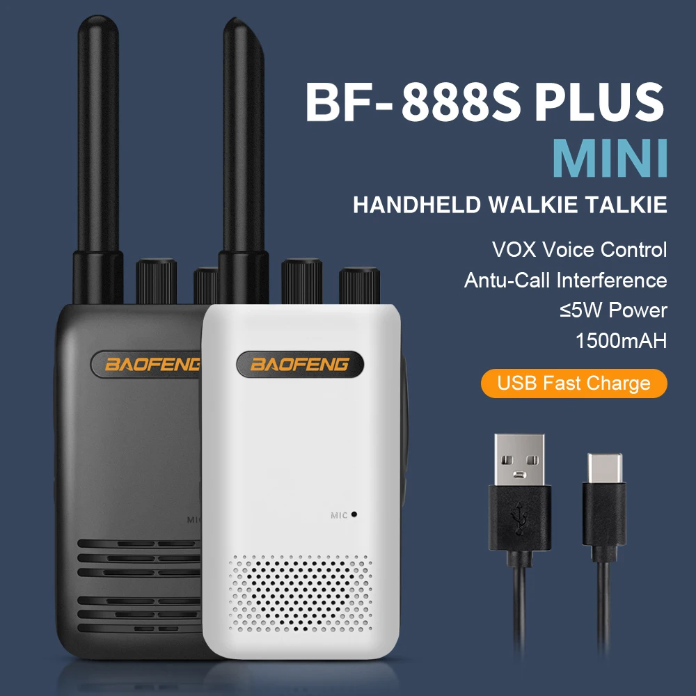 Baofeng BF-888S Plus Walkie Talkie Two-way Radio Set BF 888s Plus UHF 400-480MHz 16CH Walkie-talkie Radios Transceiver