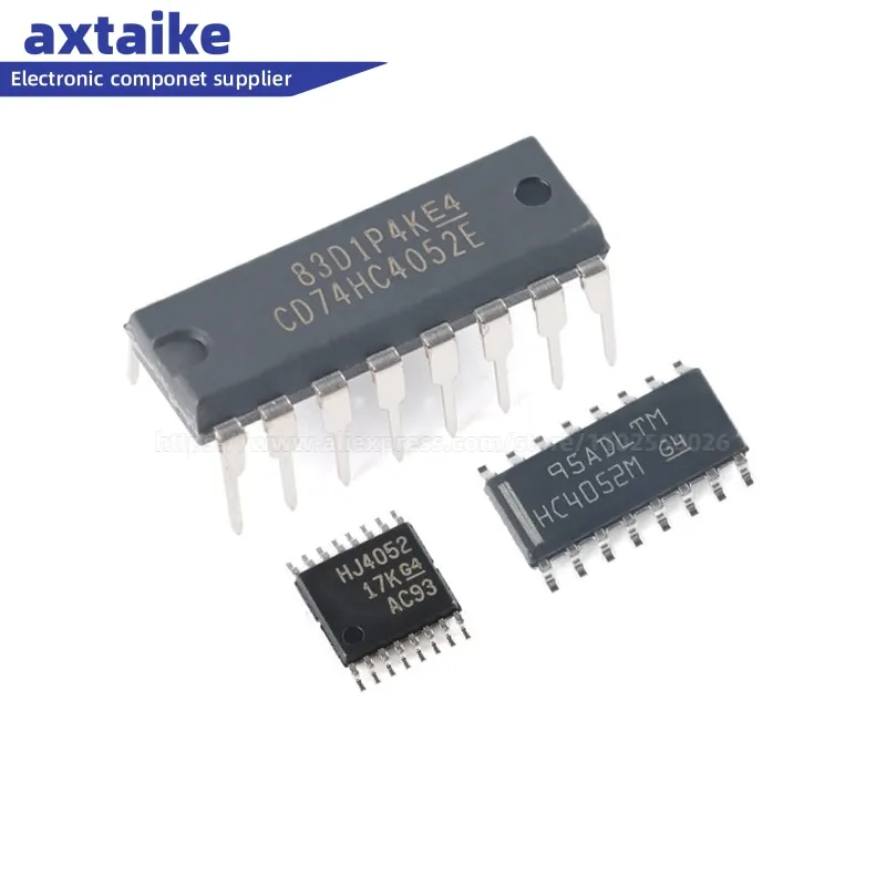 

10PCS CD74HC4052E DIP-16 CD74HC4052M96 HC4052M SOP-16 CD74HC4052PWR HJ4052 TSSOP-16 Multiplexer Switch ICs SMD DIP SOP IC
