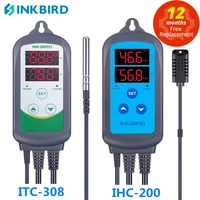 INKBIRD Combo Set Pre-wired Digital Dural Stage Humidity Controller IHC200 and Heating Cooling Temperature Controller ITC-308