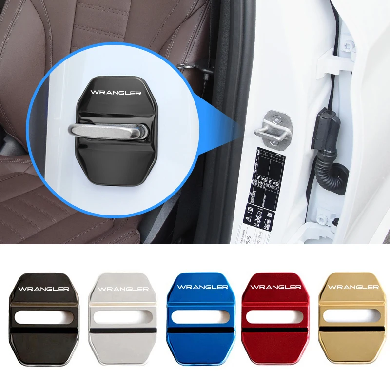 

Stainless Steel Car Styling Door Lock Cover Protective Case for JEEP Wrangler Logo Renegade Commander Liberty Accessories