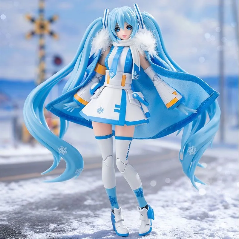 Фото Коллекционная сборная пластиковая фигурка Hatsune Miku Snow Miku от Originate Soskill: милая модель для сборки №5