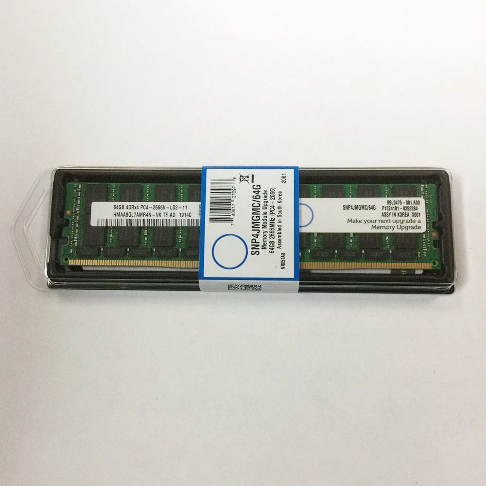 Серверная память для DELL SNP4JMGMC/64G ECC RDIMM RAM 2400 64GB 4DRX4 DDR4 2400MHz 1 шт.