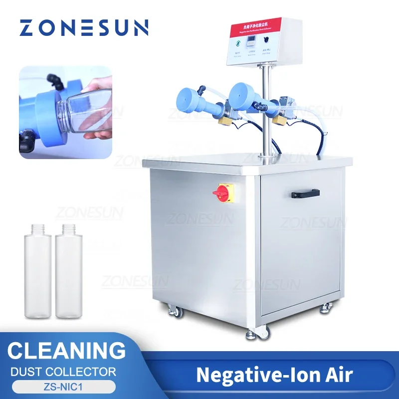 ZONESUN Омыватель для бутылок с отрицательными ионами машина ополаскивания воздуха