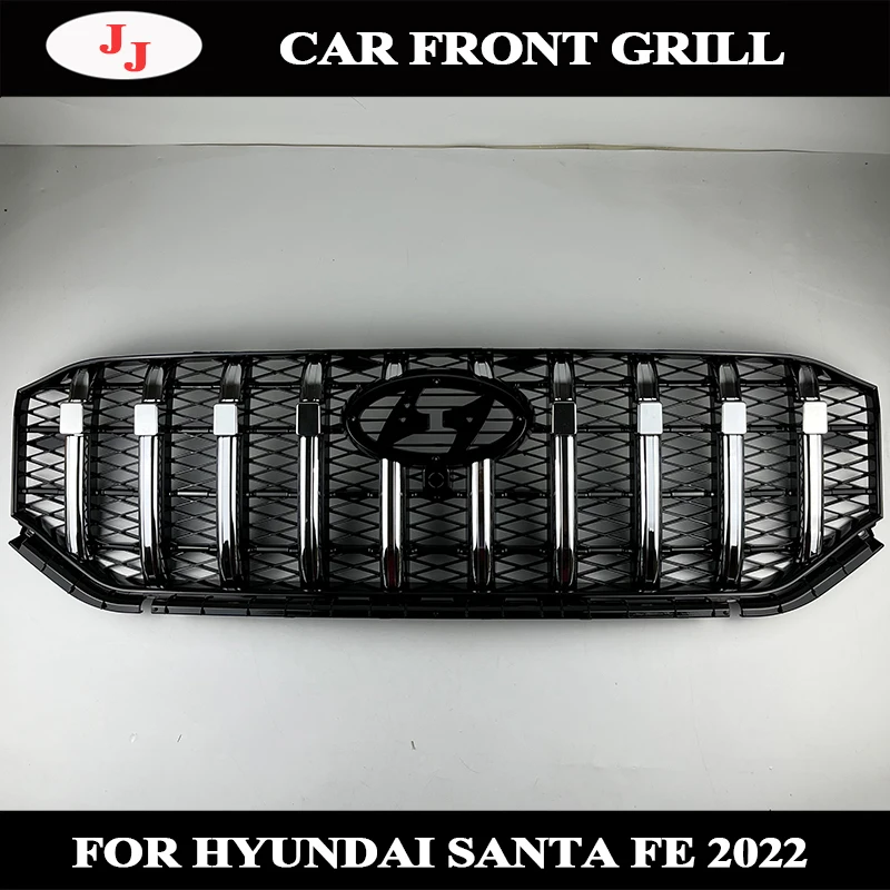 กระจังหน้าสำหรับ Hyundai Santa Fe 2022 Black Silver Grille คุณภาพสูง Grille Assembly เปลี่ยน