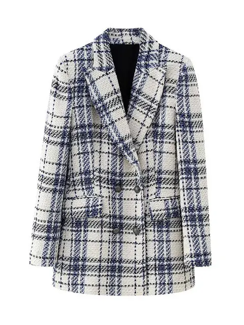 Women's double breasted fashionable retro suit jacket