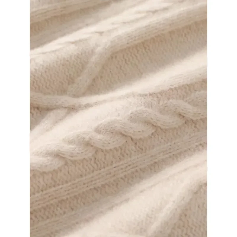 Осень-зима свитер из чистого кашемира с высоким воротом женские свободные