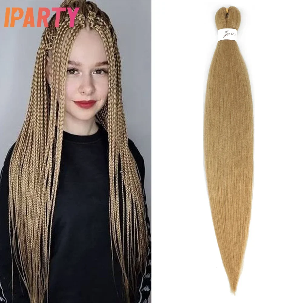 

I вечерние синтетическая оплетка волосы для черных женщин предварительно вытянутые 24 дюйма желтого цвета Yaki прямые волосы удлинитель Косплей ежедневвечерние