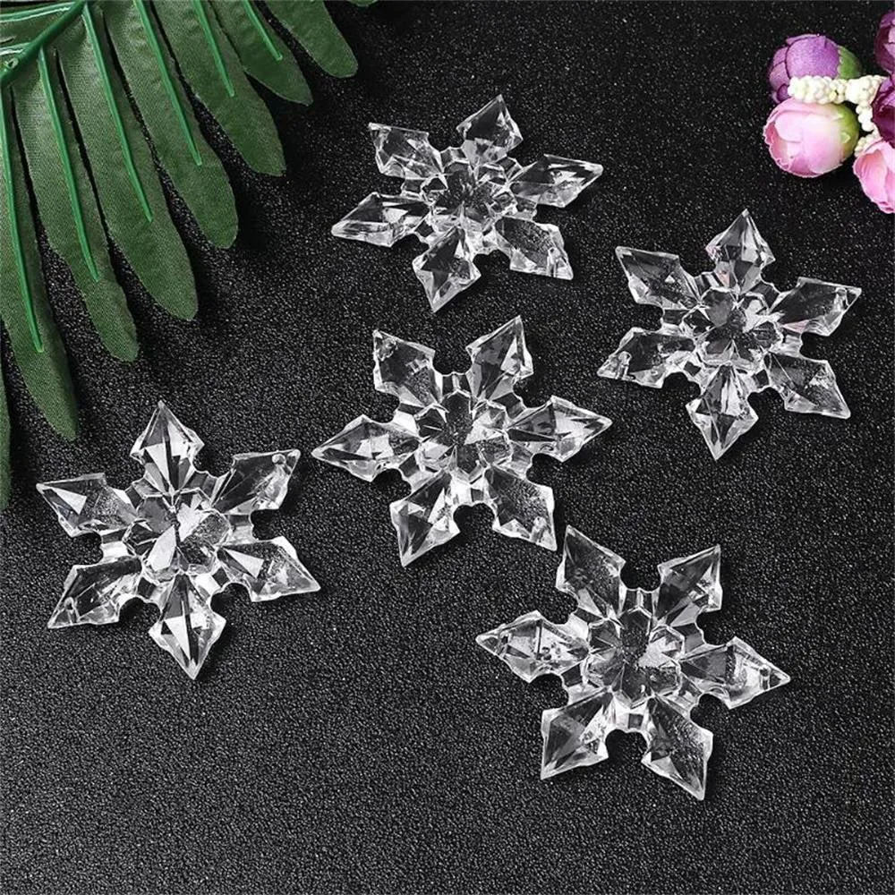 

Transparent Crystal Snowflakes Car Pendant Decoration Ornaments Sun Catcher Snowflake Hanging Trim Accessories Christmas Gifts