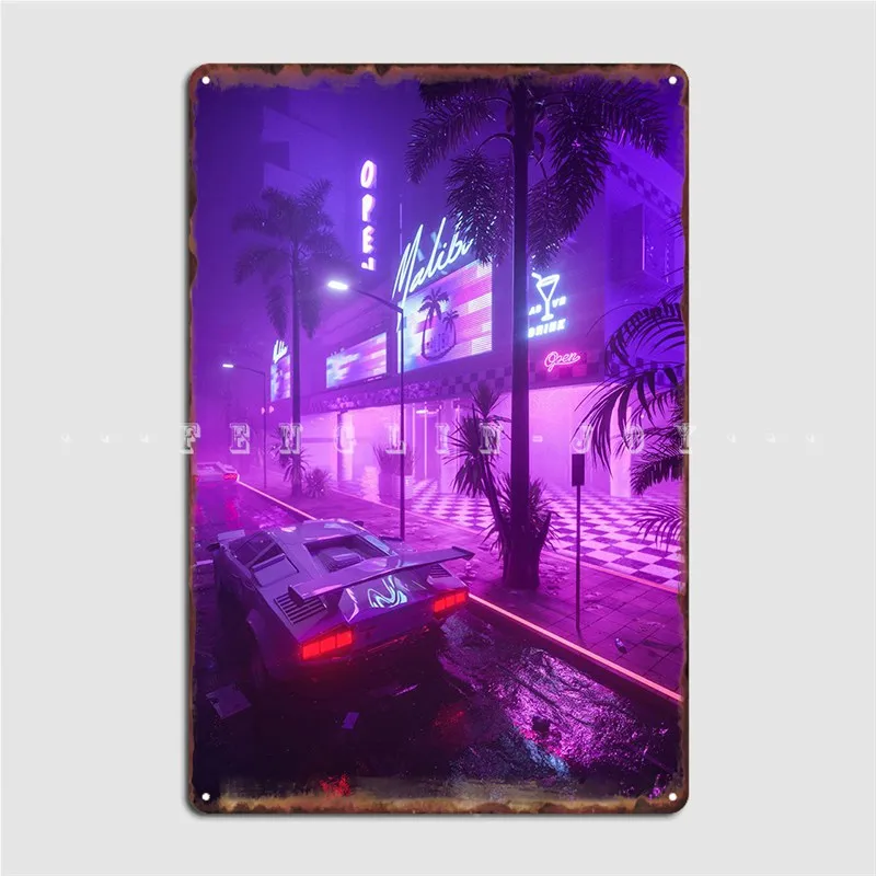

VintageBack To 80s Poster Metal Plaque Party Wall Decor Wall Pub Custom Tin Sign Poster