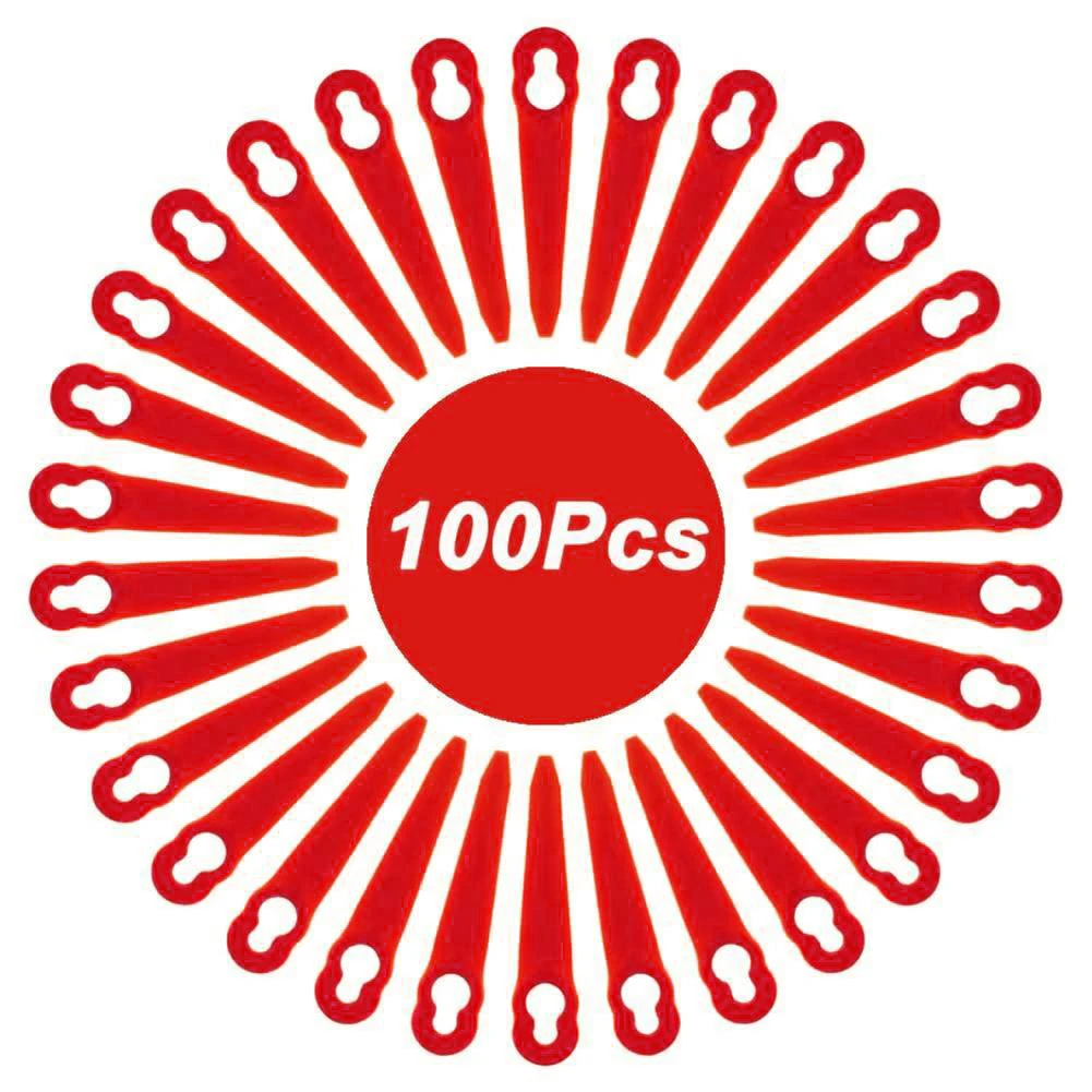 

100Pcs Plastic Blades Replacement Blades Compatible For Polycut 2-2 Polycut 3-2 FSA 45 FSA 57 Grass Trimmer