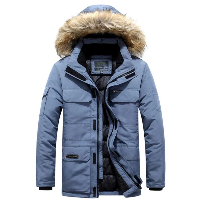

Mens Winter Jacket Plus Size 5XL 6XL Parkas Men Thick Cotton Multi-pocket hooded Casual Outwear Coat Male Parkas Hombre Invierno