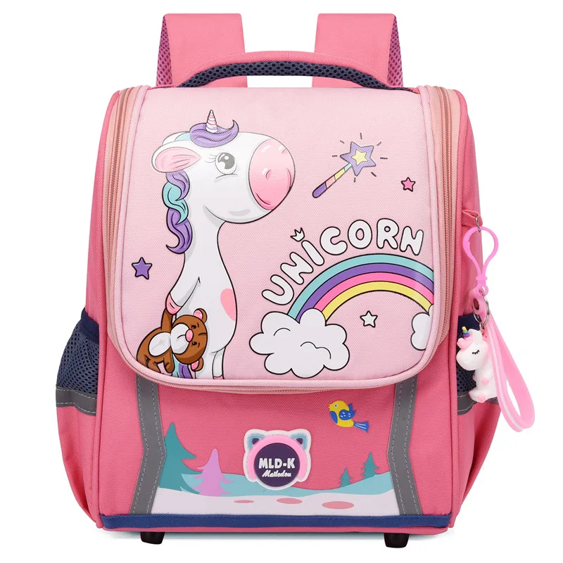 Cute Girls Unicorn Backpacks For Boys 1-3 Grade Cartoon Orthopedic Waterproof Backpack Kindergarten School Bag Mochila Escolar images - 6