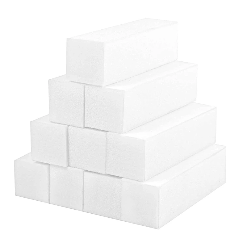 10 X White Sanding Blocks For Nail Design Nail Polishing Block Polishing Surfaces Nail File Block Nail Art Manicure Tool