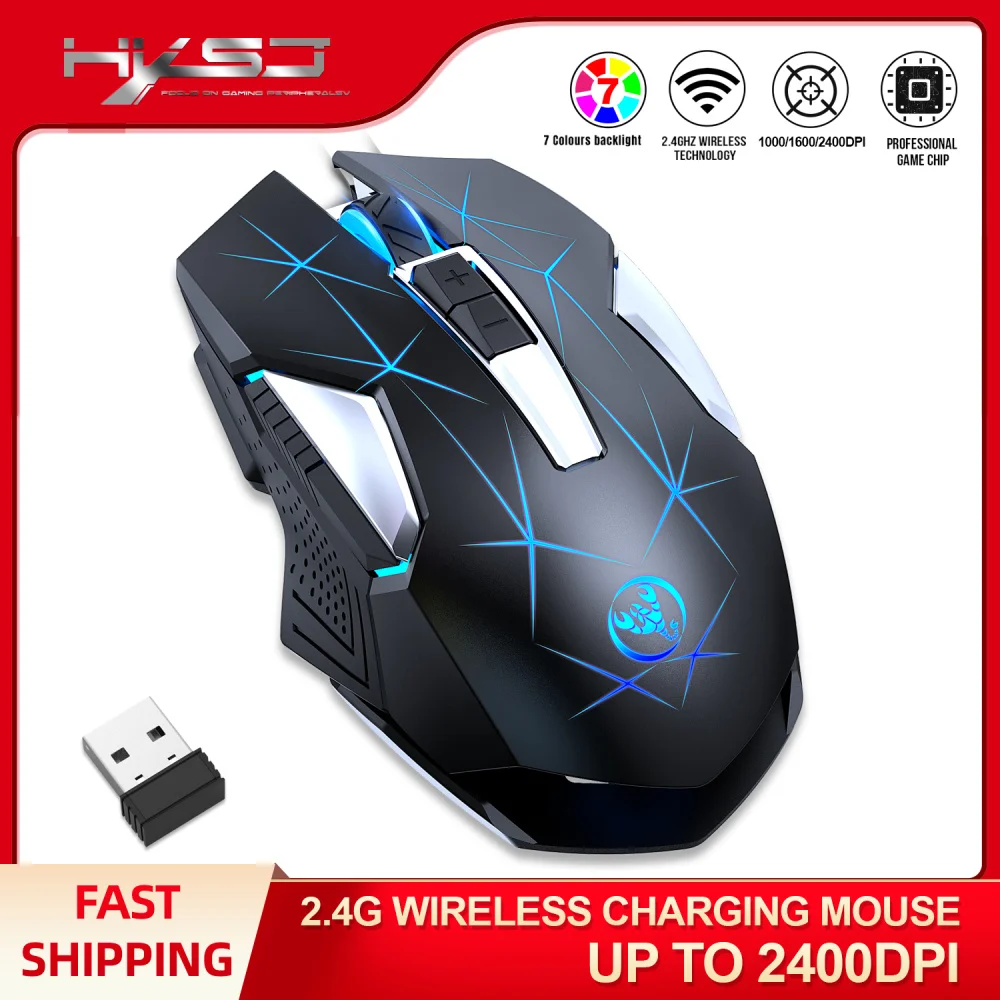 

Беспроводная игровая мышь T300, 3200 DPI, 7 кнопок