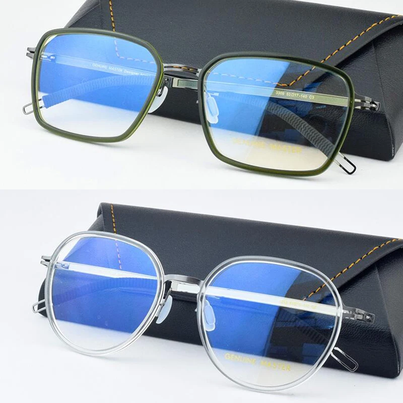 2024 титановая оправа для очков мужчин и женщин модные ультралегкие очки бровей по