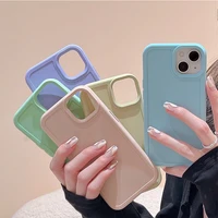 solid color frosted liquid silicone case for iphone 12 11 13 pro max x xr xs camera lens protective shockproof back cover capa