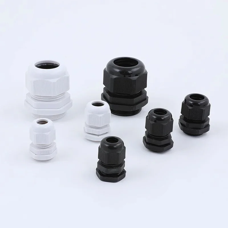 5 шт./лот водонепроницаемый кабельный ввод PG7 PG9 PG11 PG13.5 PG16 черный пластиковый