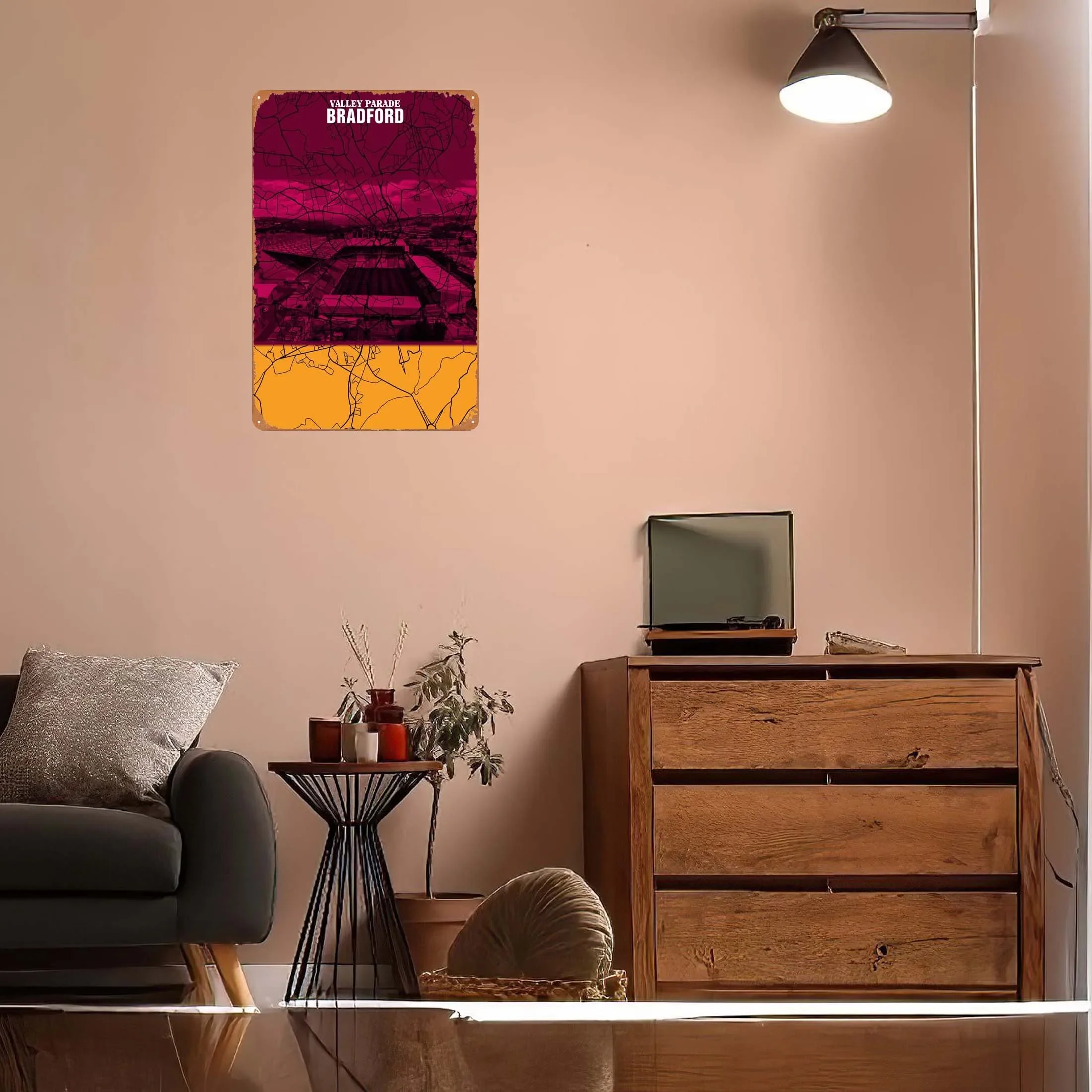 Спортивный металлический постер Bradford Valley парад украшение для дома винтажный