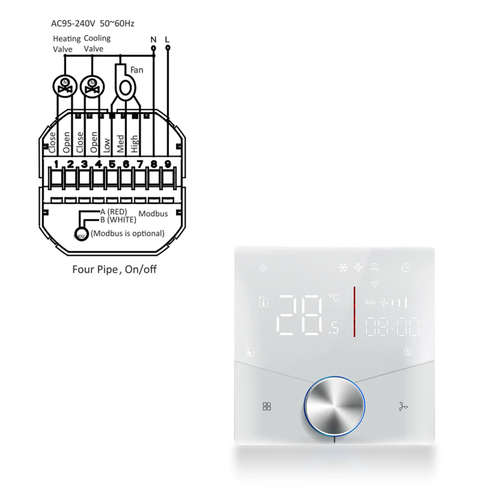 

Wi-Fi термостат для центрального кондиционера SHOJZJ