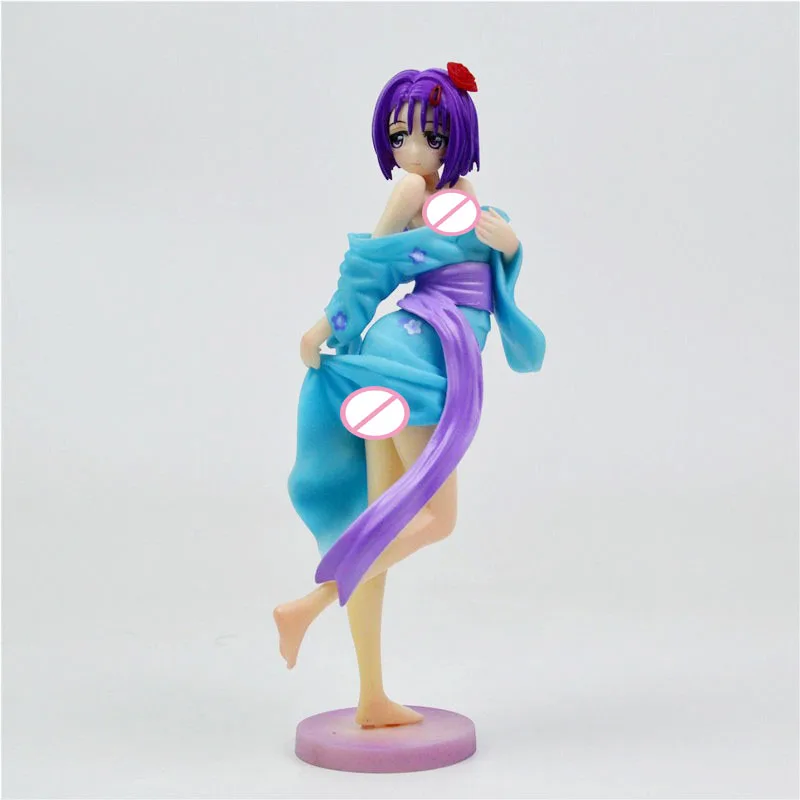 

Anime Figure To LOVE-Ru Anime Haruna Sairenji Kimono Yukata Sexy Beautiful Girls Standing Posture 18cm PVC Toys Christmas Gifts