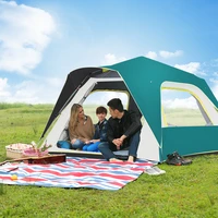 tanxianzhe double layers waterproof camping tent automatic tent with carry bag for 2 4 person family outdoor traveling
