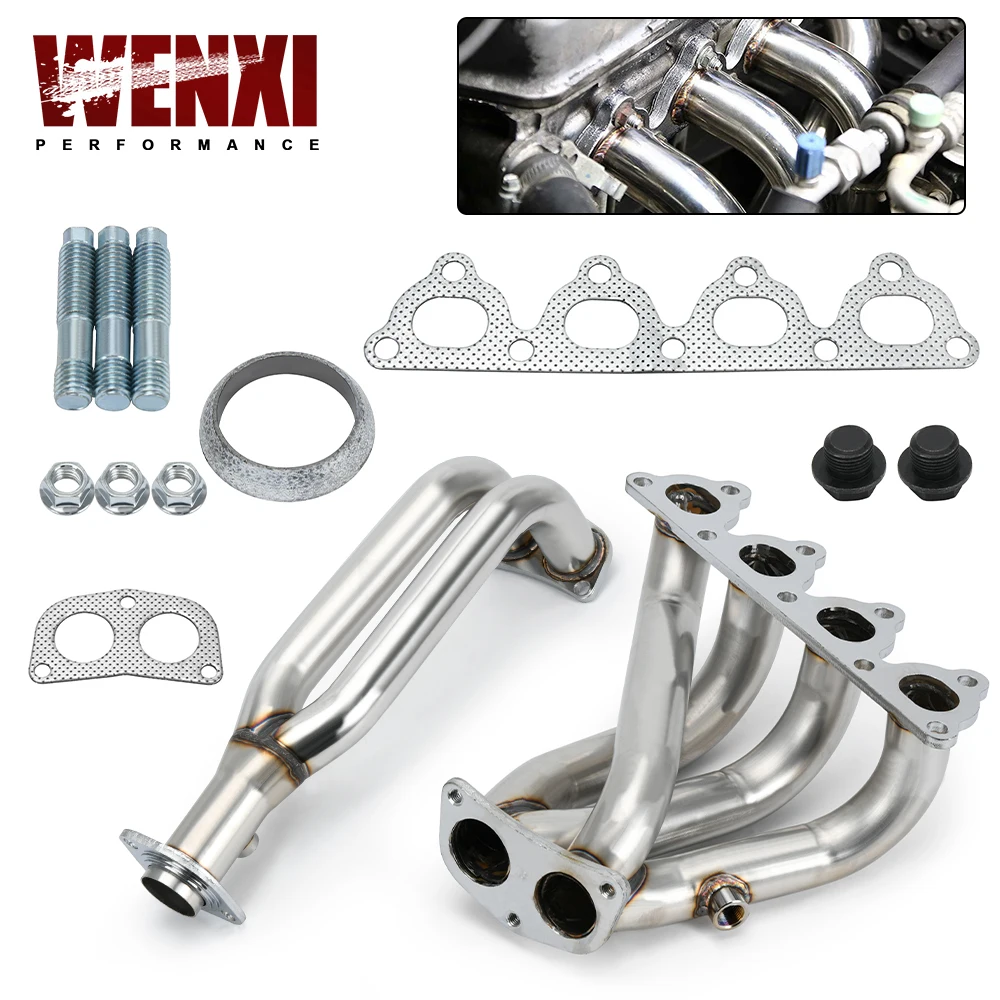 

Stainless Steel Exhaust Manifold Header For 88-00 Honda Civic For 88-91 Honda CRX D-Series EJ EG EH EK / SOHC EF EK EM D15 D16