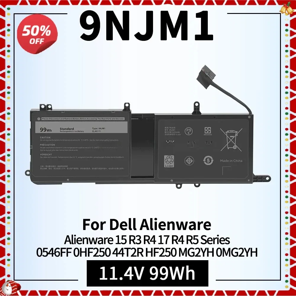 Аккумулятор для ноутбука Dell Alienware 15 R3 17 R4 R5 P31E P69F Series 0546FF 0HF250 44T2R HF250 MG2YH 0MG2YH 11 4 V