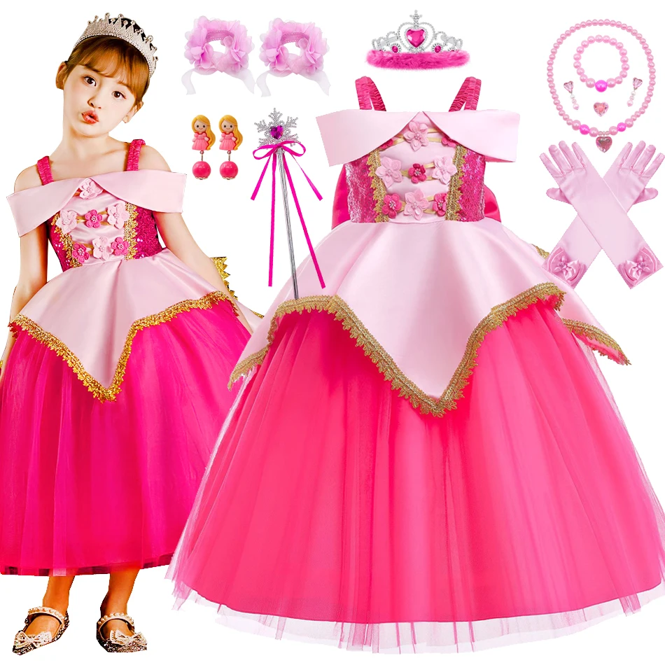 

Детское платье с длинным рукавом и открытыми плечами для косплея