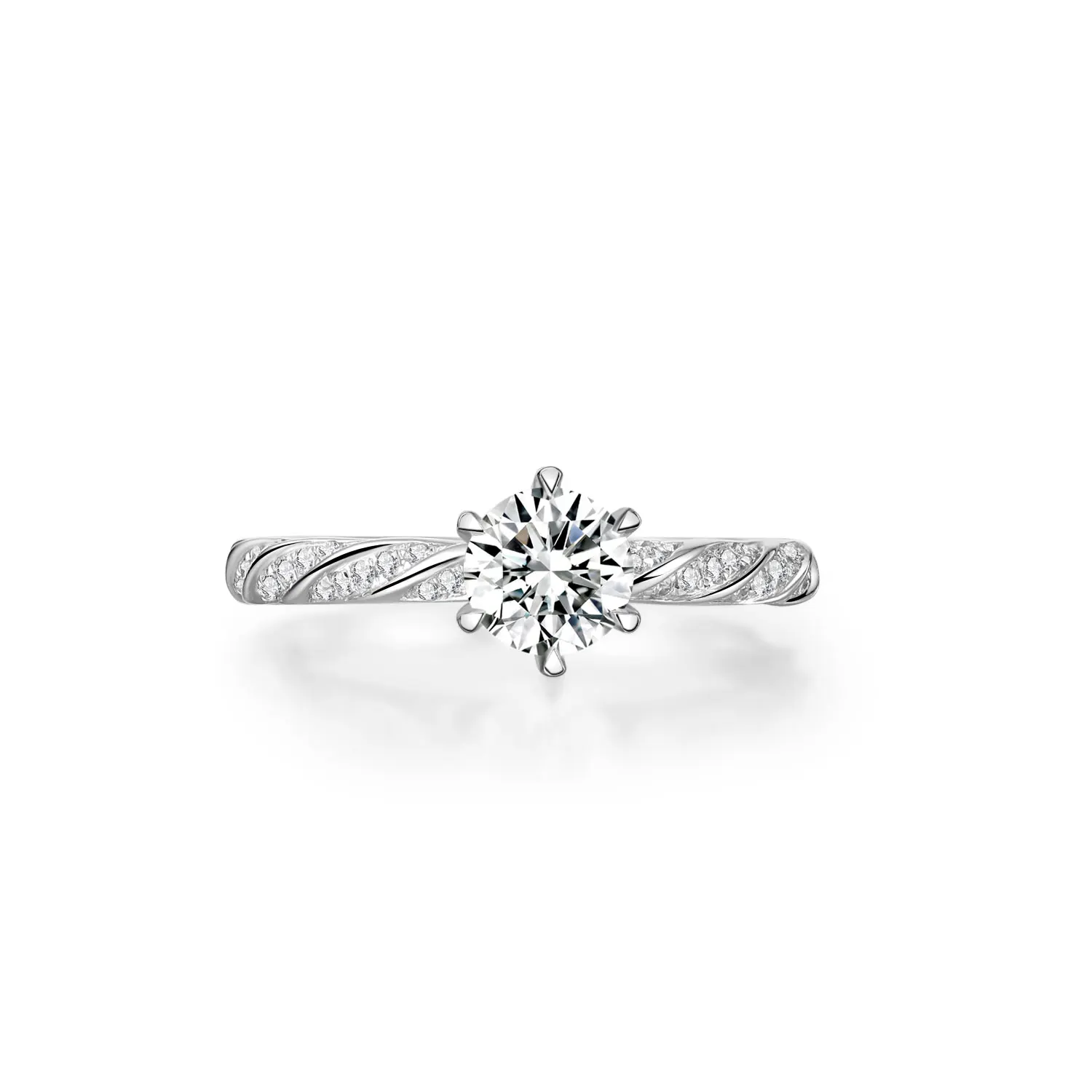 Кольца из 18-каратного золота с шестью крапанами и ростом бриллиантов для женщин