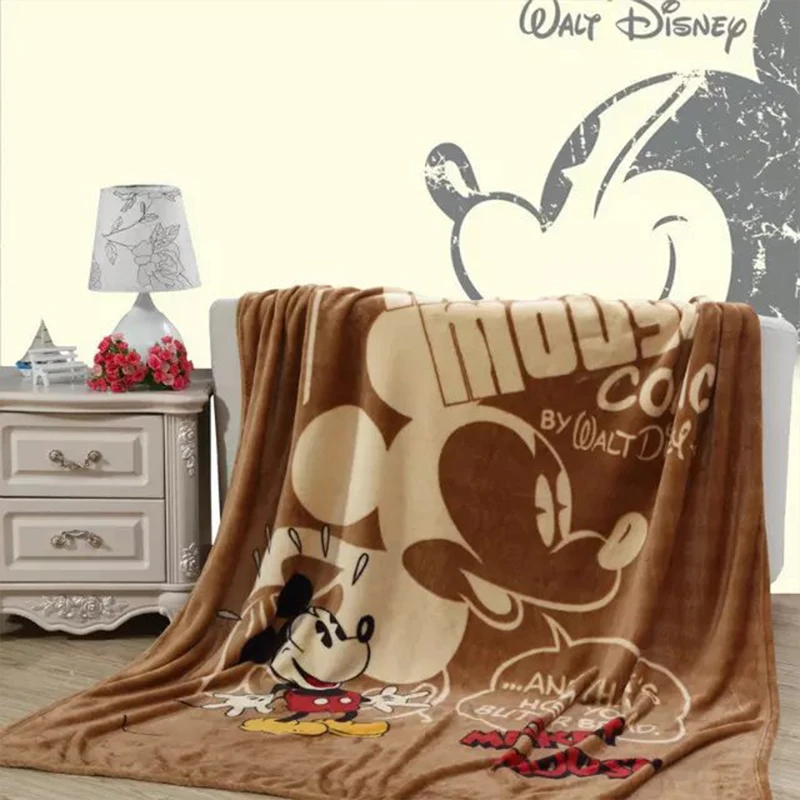 Disney Cartoon Pink Minnie Mickey Mouse Soft Flannel Blanket Throw for Girls Children on Bed Sofa Couch  Kids Gift