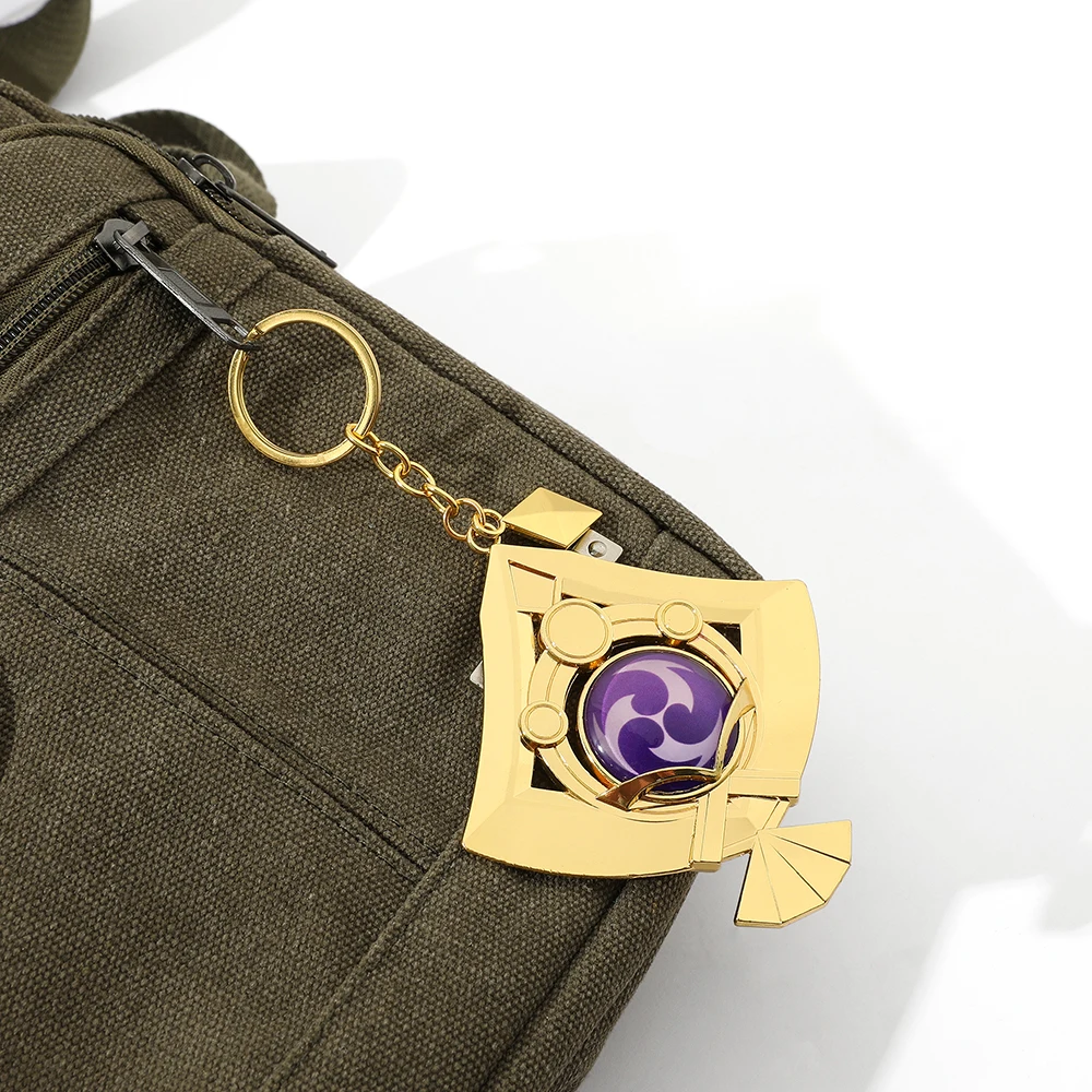 Игровой металлический брелок Genshin аниме периферийный косплей зрение гром Ия Мико