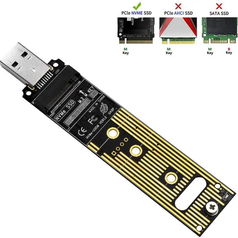 

M.2 NVMe SSD to USB 3.1 Adapter PCI-E to USB-A 3.0 Internal Converter Card 10Gbps USB3.1 Gen 2 for Samsung 970 960 for Intel SSD
