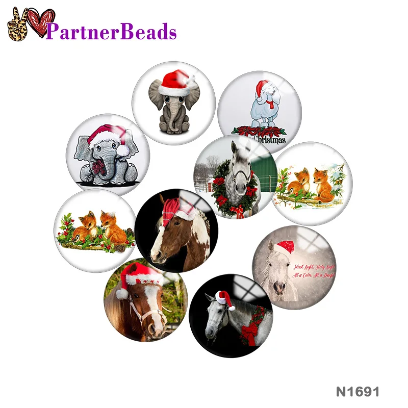 

Рождественская животная печать изображений, металлическая кнопка «сделай сам», аксессуары, подходит к сумке, шляпе, одежде, обуви N1691