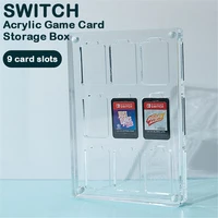game card case for ns switch oled acrylic nds cassette storage box holder 9 slot 14 slot magnetic hard shell showcase dock