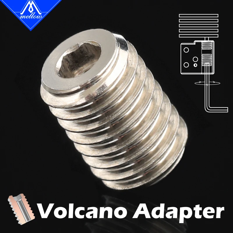 Mellow High Flow CHT Nozzle Copper Volcano Adapters For / Crazy Heating Block To V6 Hotend |