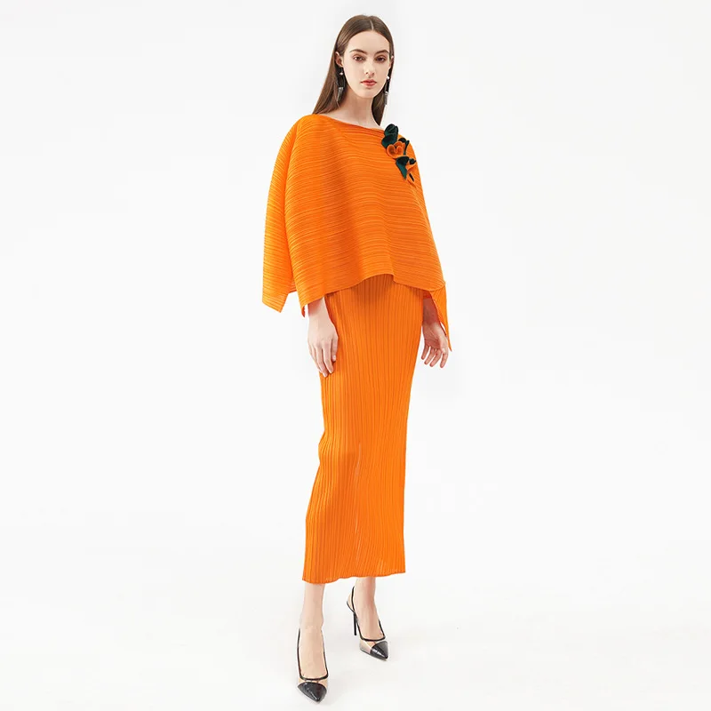 

Miyake pleated suit women's 2022 spring new fashion casual round neck solid color jacket top vest dress casual women's clothing