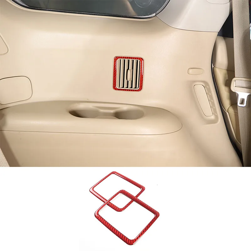 

For Nissan Pathfinder 2013-2018 soft carbon fiber car Trunk Air Outlet Frame panel sticker interior accessories