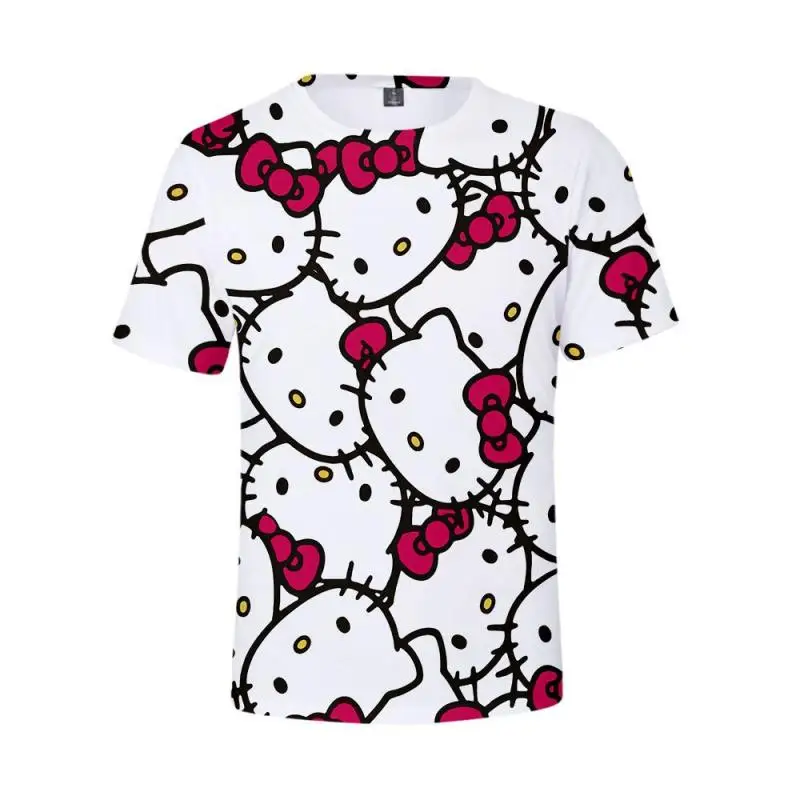 

Футболка Sanrio HelloKitty с мультяшным принтом, топы с коротким рукавом, футболки, повседневная мужская футболка в стиле ретро, винтажная Женская о...
