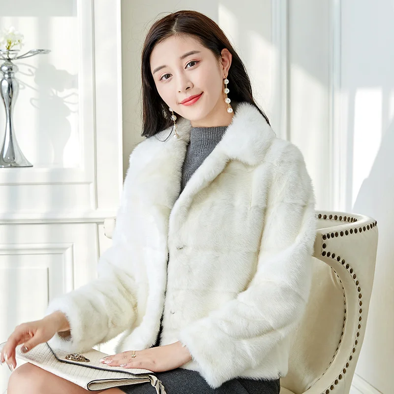 

Осень 2023 женское и зимнее пальто из травы цельная кожа норковый меховой костюм новый воротник